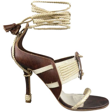 christian dior brown white black strap wedges|dior bay sandals.